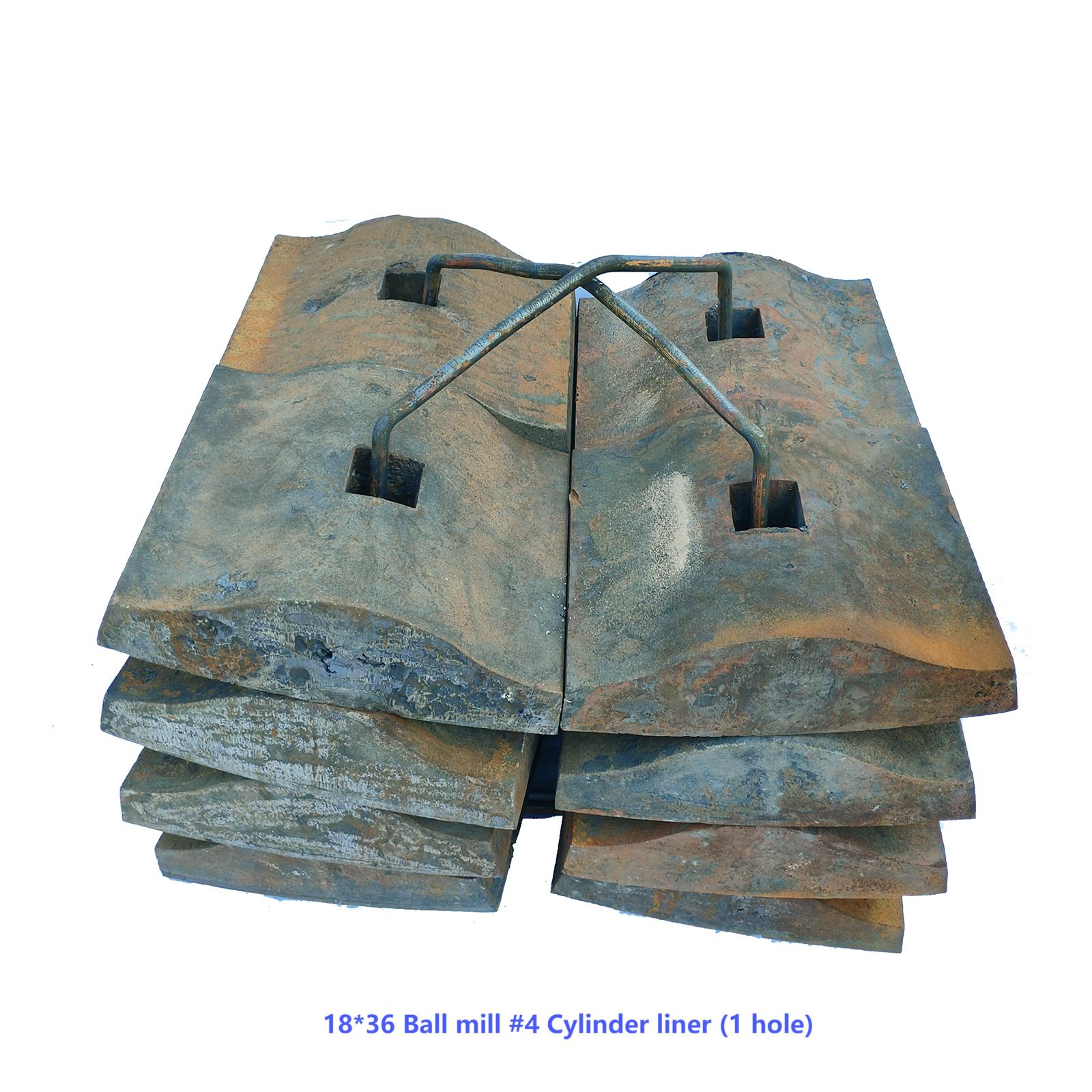 High Manganese alloy casting ball mill liner plate for 18*36 ball mill in Mining 