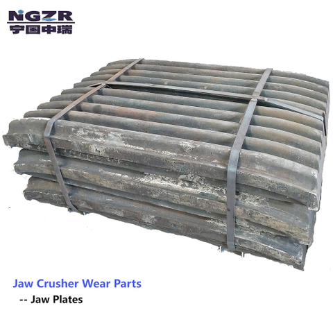 Mn-Cr alloy cast Jaw crusher spare wear parts: Side liner & Jaw plates 