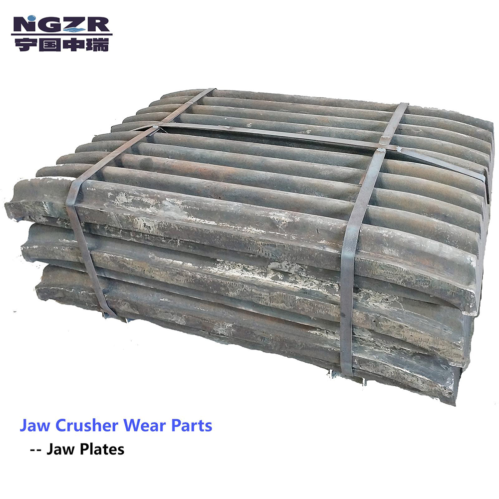 Mn-Cr alloy cast Jaw crusher spare wear parts: Side liner & Jaw plates 