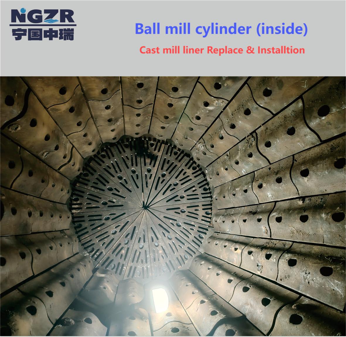 High Manganese alloy casting ball mill liner plate for 18*36 ball mill in Mining 