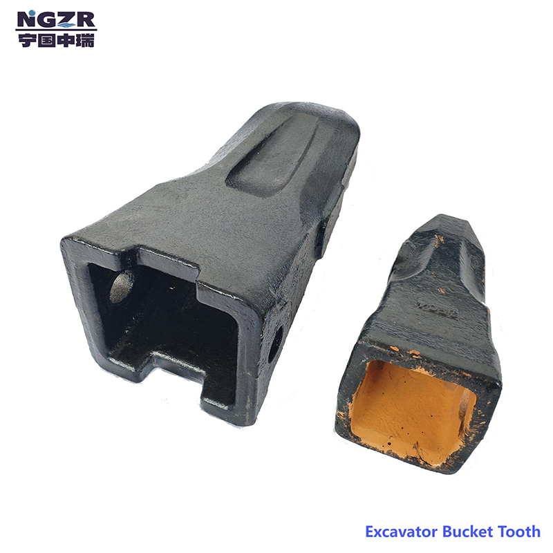 High Abrasion-Resistant Alloy Steel Cast Excavator Bucket Teeth & Adapters for Mining