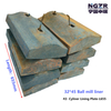 Mn-Cr alloy steel Cast mill liner /lining for 32*45 ball mill in Mining