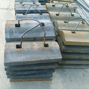 Mn13Cr2 alloy steel cast mill lining board for Mining 21*57 ball mill 