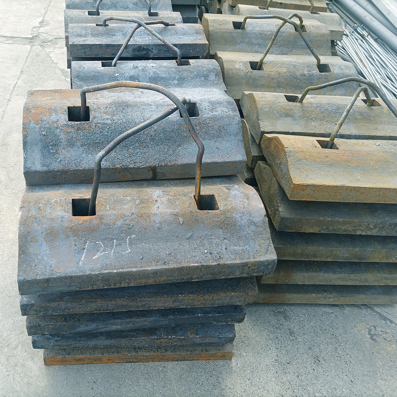 Mn13Cr2 alloy steel cast mill lining board for Mining 21*57 ball mill 