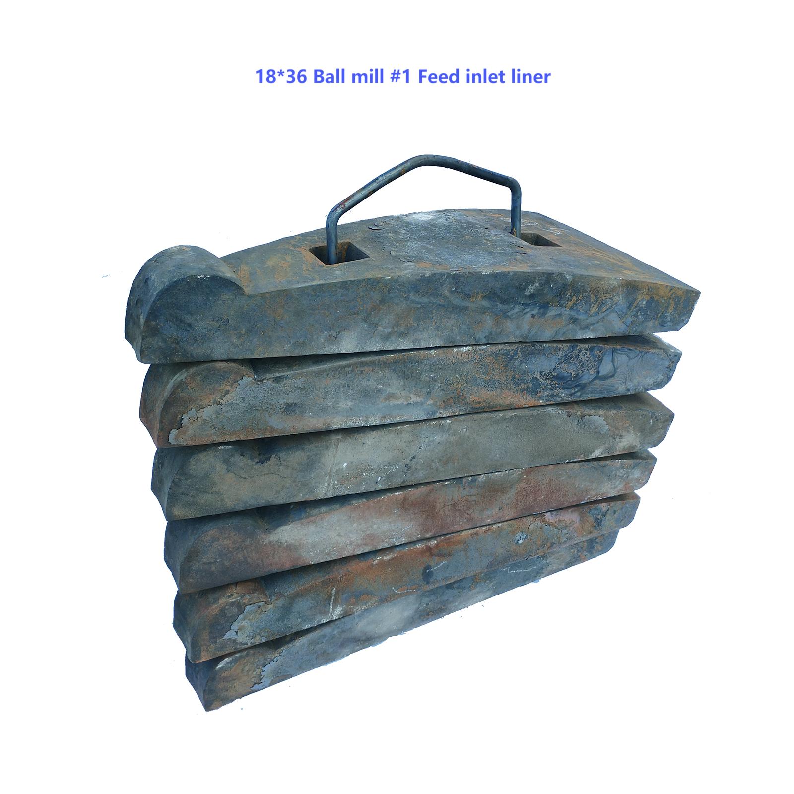 High Manganese alloy casting ball mill liner plate for 18*36 ball mill in Mining 