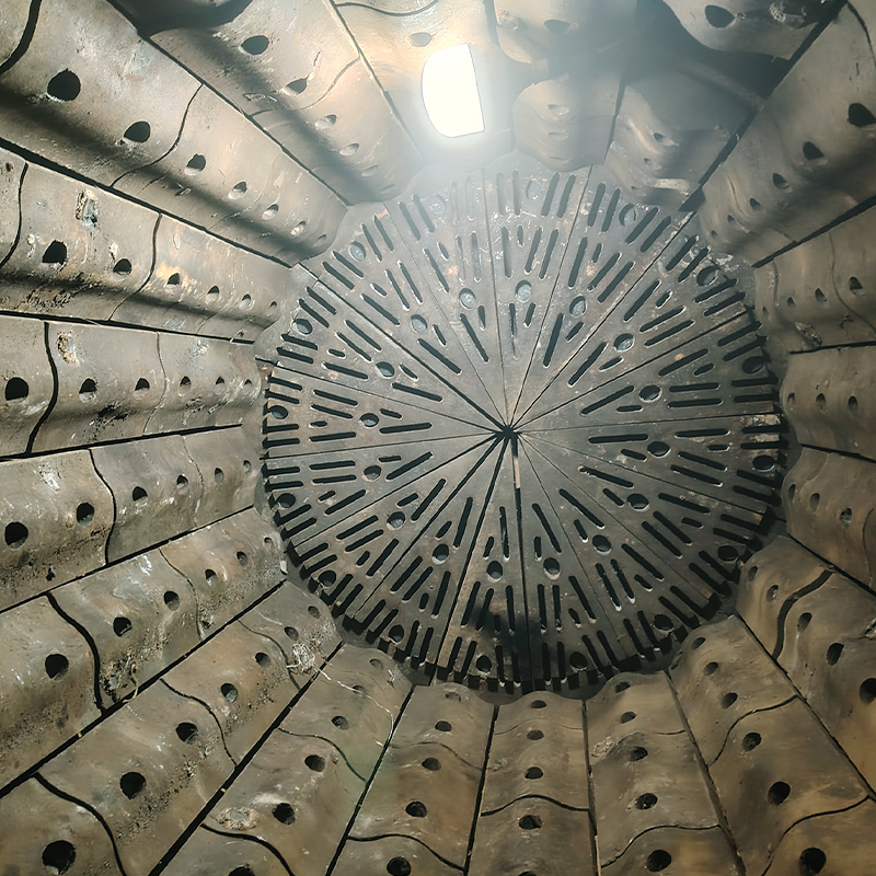 Mn13Cr2 alloy steel cast mill lining board for Mining 21*57 ball mill 