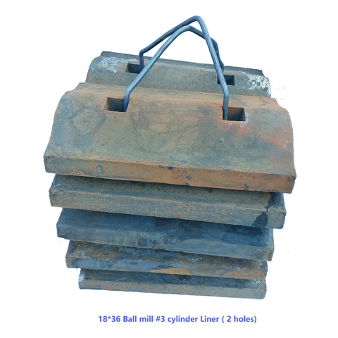 High Manganese alloy casting ball mill liner plate for 18*36 ball mill in Mining 