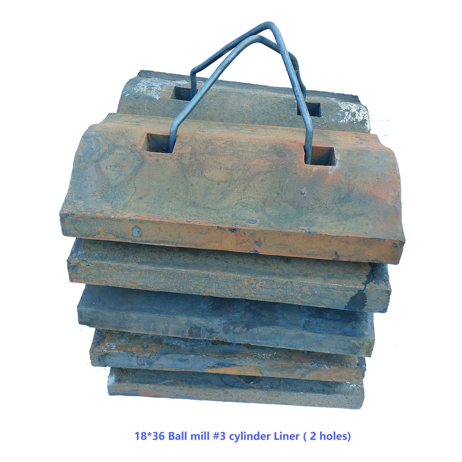 High Manganese alloy casting ball mill liner plate for 18*36 ball mill in Mining 