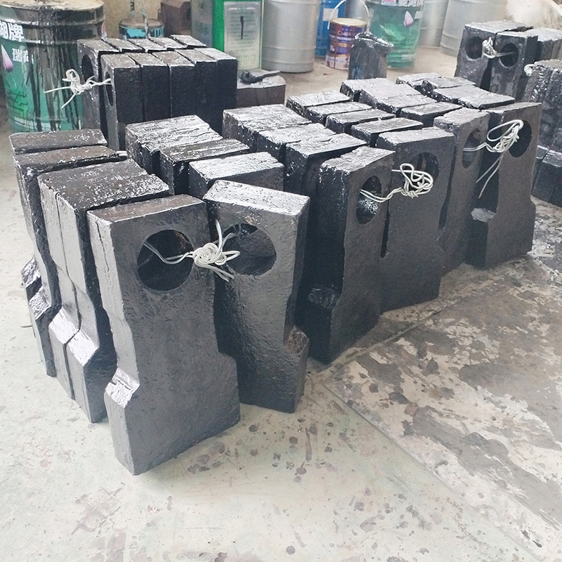 Hammer Lineer Roop Alloy steel cast Hammer crusher spare wear parts: hammer & inpact liner ...