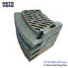 Mn-Cr alloy steel Cast mill liner /lining for 32*45 ball mill in Mining