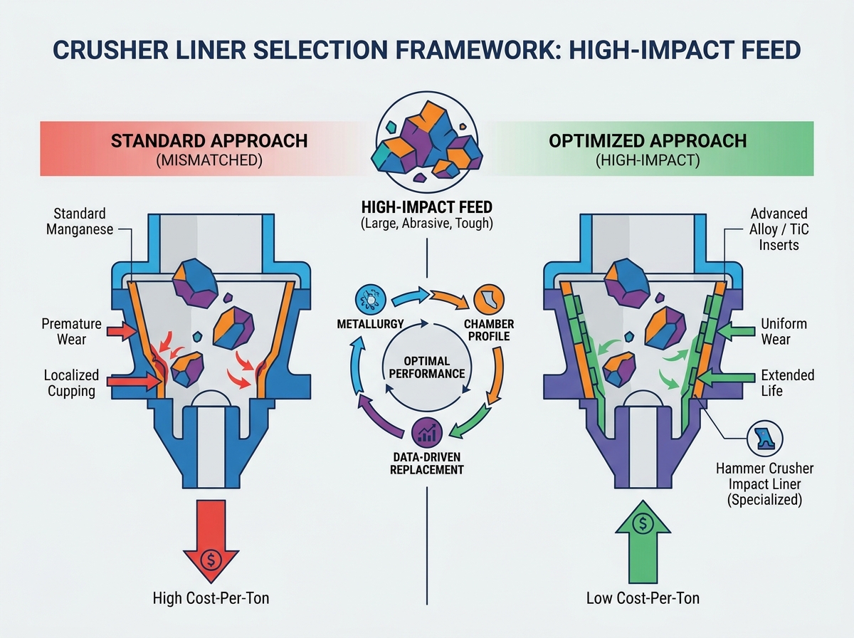 Crusher Liners Evaluated for High Impact Operations